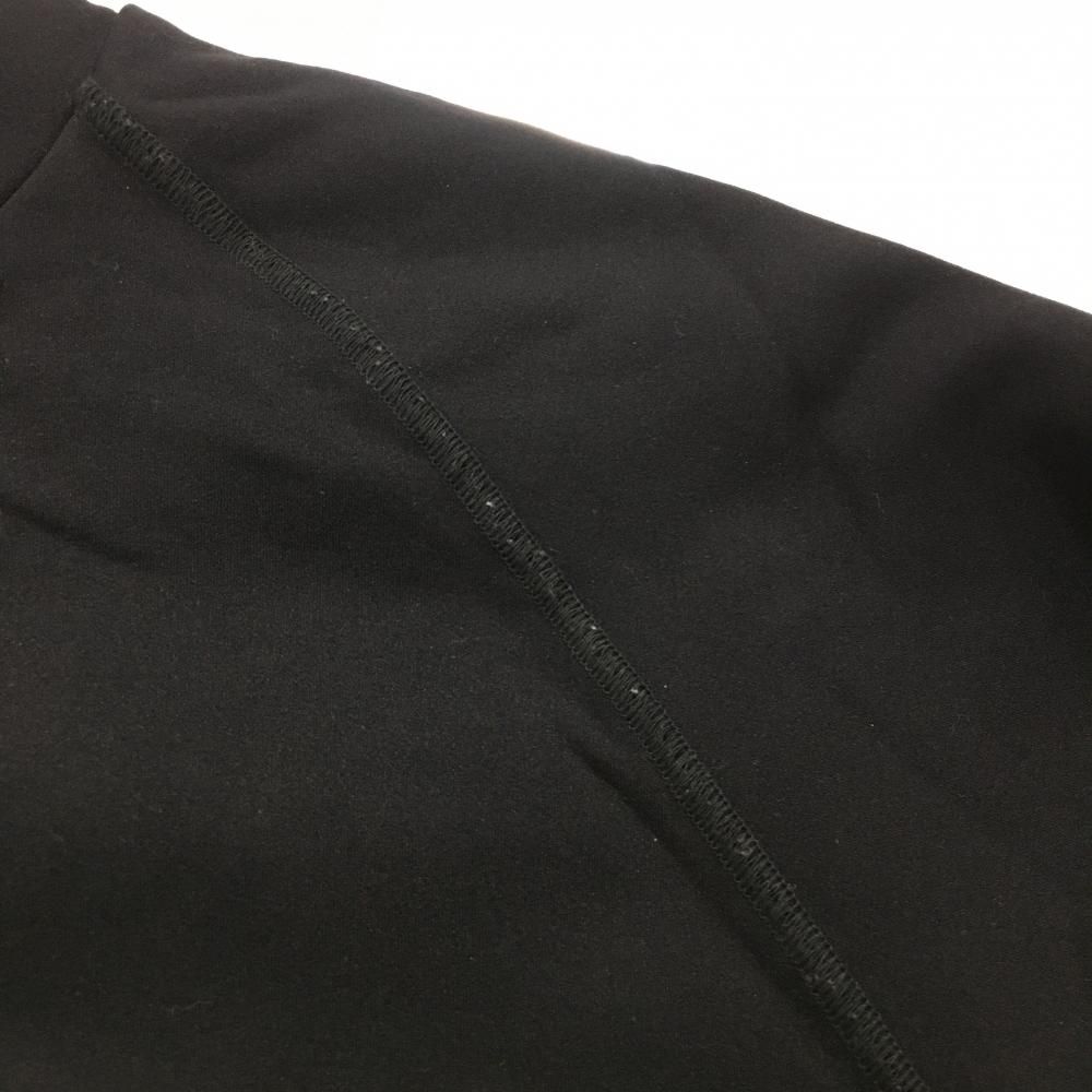 美品】ブリーフィング 長袖ハイネックシャツ 黒×白 ロゴプリント裏起毛