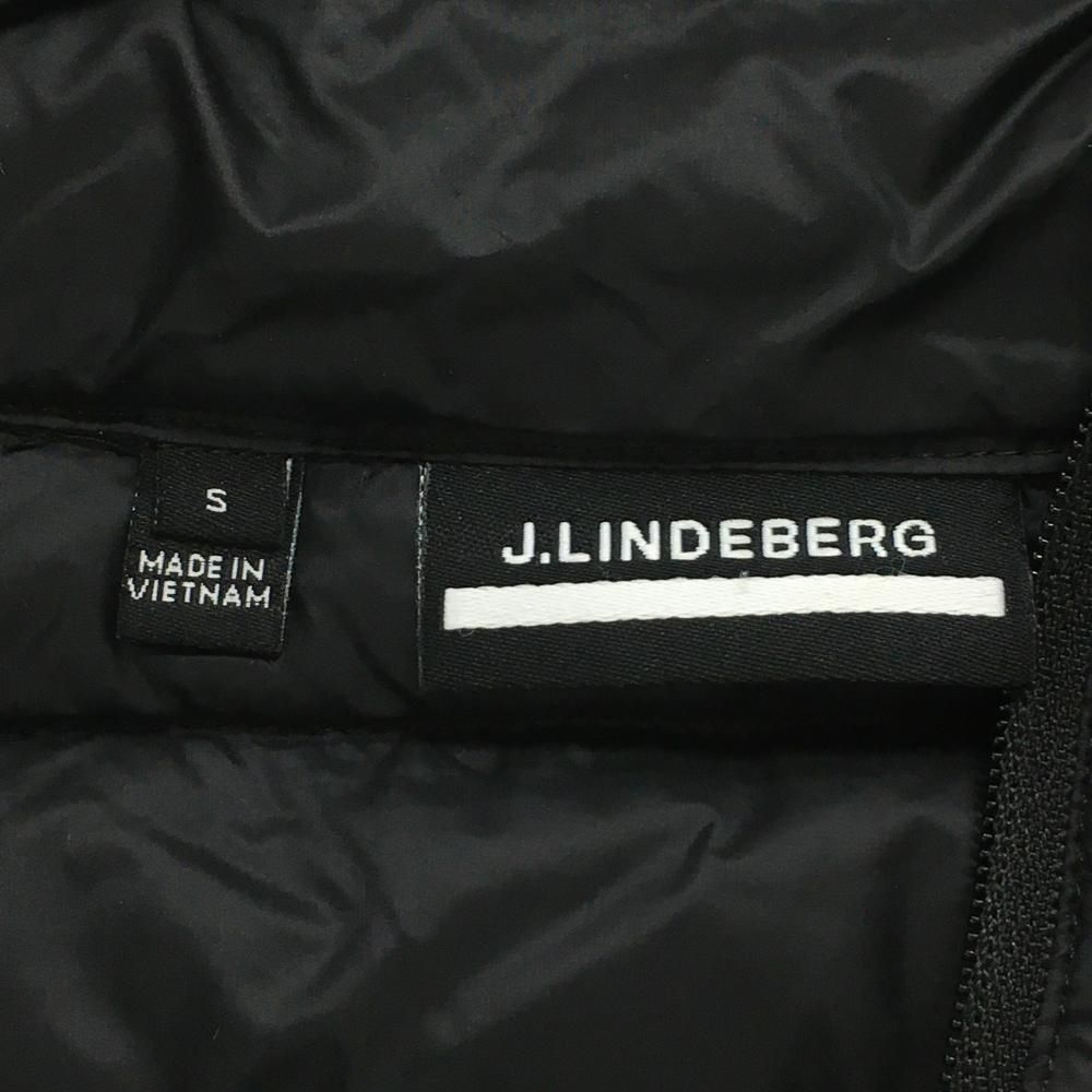 超美品】ジェイリンドバーグ ダウンベスト 黒×白 ロゴプリント メンズ