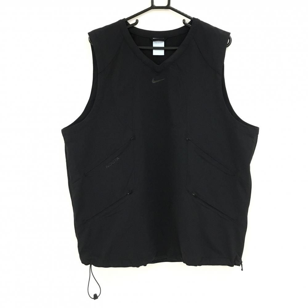 ナイキ×NOCTA アウターベスト 黒 Vネック 複数ポケット メンズ XL ゴルフウェア NIKE