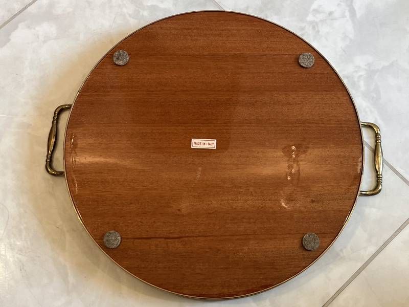 PATURZO GIOVANNI イタリア製 象嵌 トレイ 木製 アンティーク