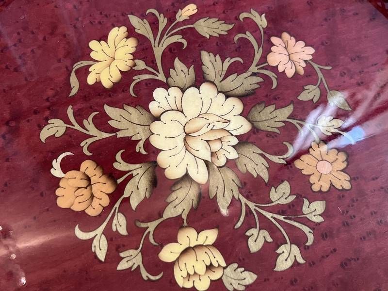 PATURZO GIOVANNI イタリア製 象嵌 トレイ 木製 アンティーク