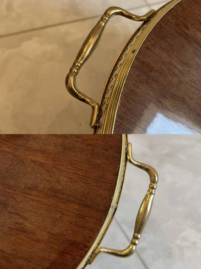 【新品未使用】PATURZO GIOVANNI イタリア製　トレイ PATURZO GIOVANNI イタリア製 象嵌 トレイ 木製 アンティーク