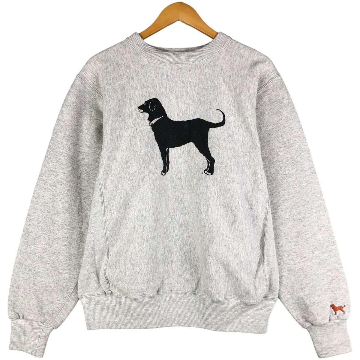 古着 90年代 The Black Dog 犬柄 アニマル スウェットシャツ トレーナー メンズM相当 ヴィンテージ|eaa 482874