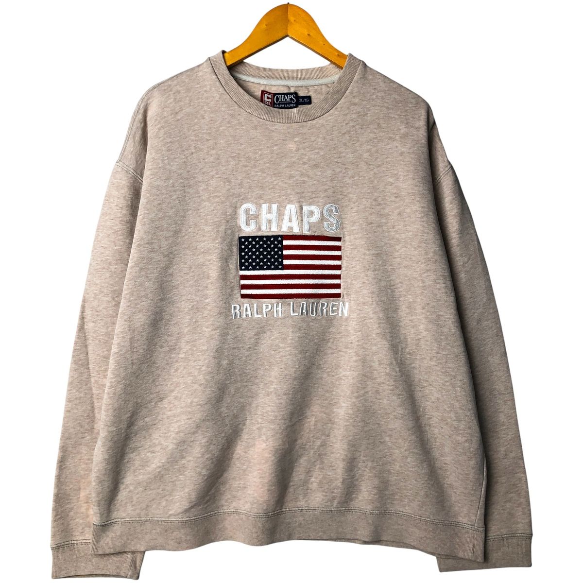 古着 ラルフローレン Ralph Lauren CHAPS チャップス 星条旗柄 スウェットシャツ トレーナー メンズXL相当 eaa 482362