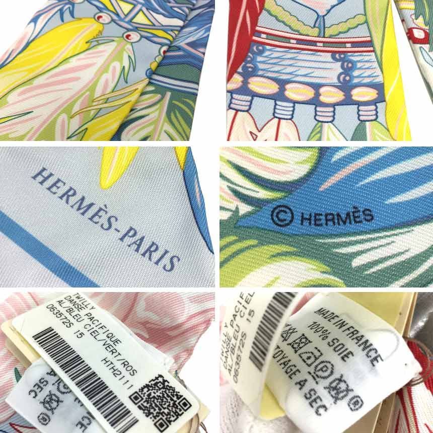  HERMES ツイリー ダンスパシフィック スカーフ aq 6443 バンダナ スカーフ 小物