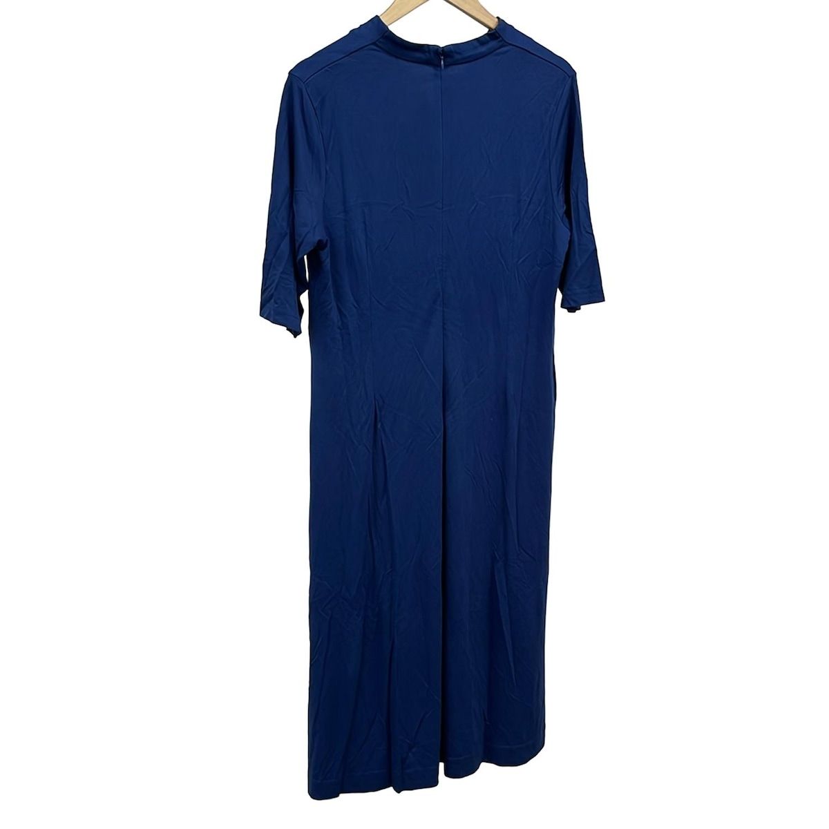 machiko jinto マチコジント ワンピース サイズ3 L レディース ネイビー Vネック 七分袖 ロング