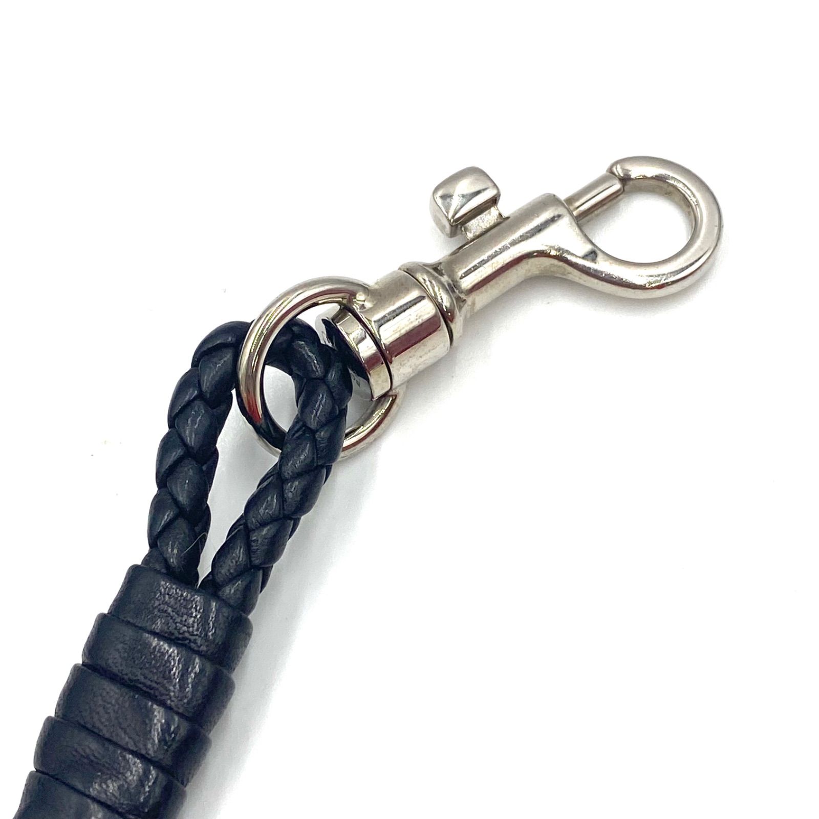 美品 BOTTEGA VENETA ボッテガヴェネタ レザー 編み込み ネック