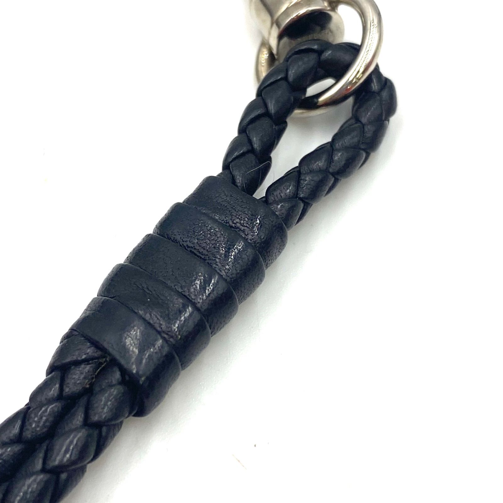 美品 BOTTEGA VENETA ボッテガヴェネタ レザー 編み込み ネック