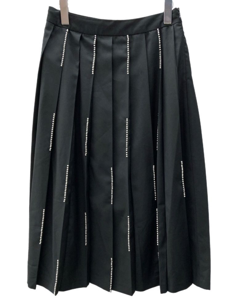アベイシングエイプ A BATHING APE ベイピー BAPY プリーツスカート PLEATS パール PEARL トレンド Y 2 K モード BLACK 黒 スカート ライン ブラック Sサイズ 104 LB 45