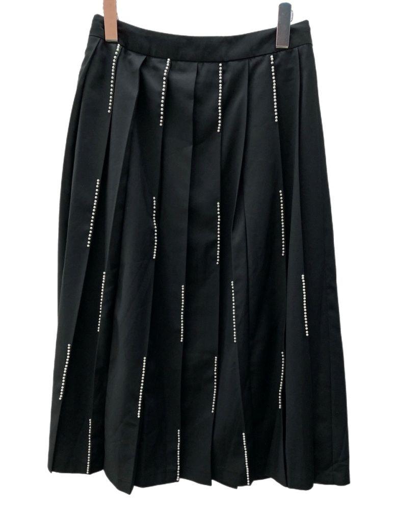 アベイシングエイプ A BATHING APE ベイピー BAPY プリーツスカート PLEATS パール PEARL トレンド Y 2 K モード BLACK 黒 スカート ライン ブラック Sサイズ 104 LB-45