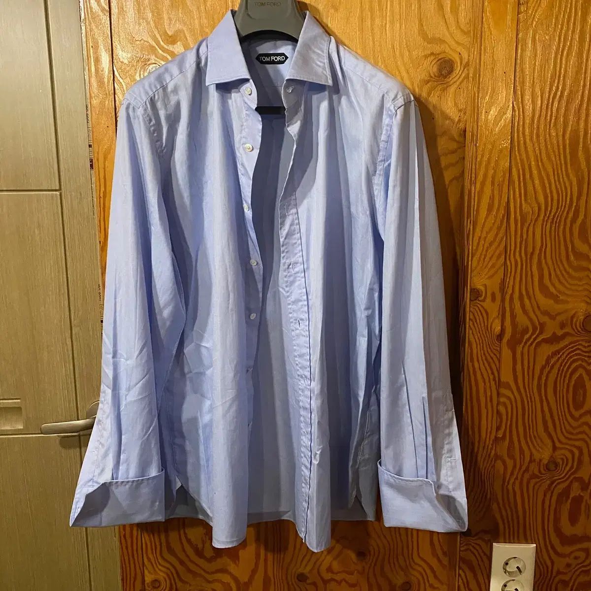 TOM FORD トムフォード ギンガムチェックダブルカフスシャツ 38