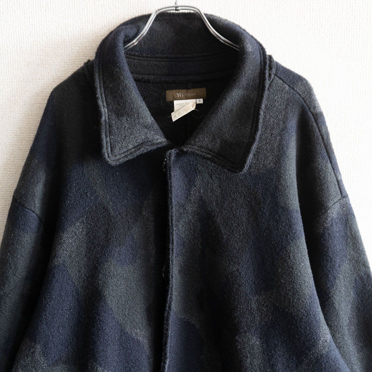 アーカイブ】Y's for men【柄 ウール コート】3 YOHJI YAMAMOTO ヨウジ