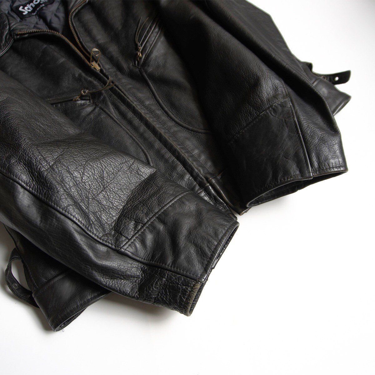 美品/ビッグサイズ】SCHOTT【637/シングルライダースジャケット】44 襟
