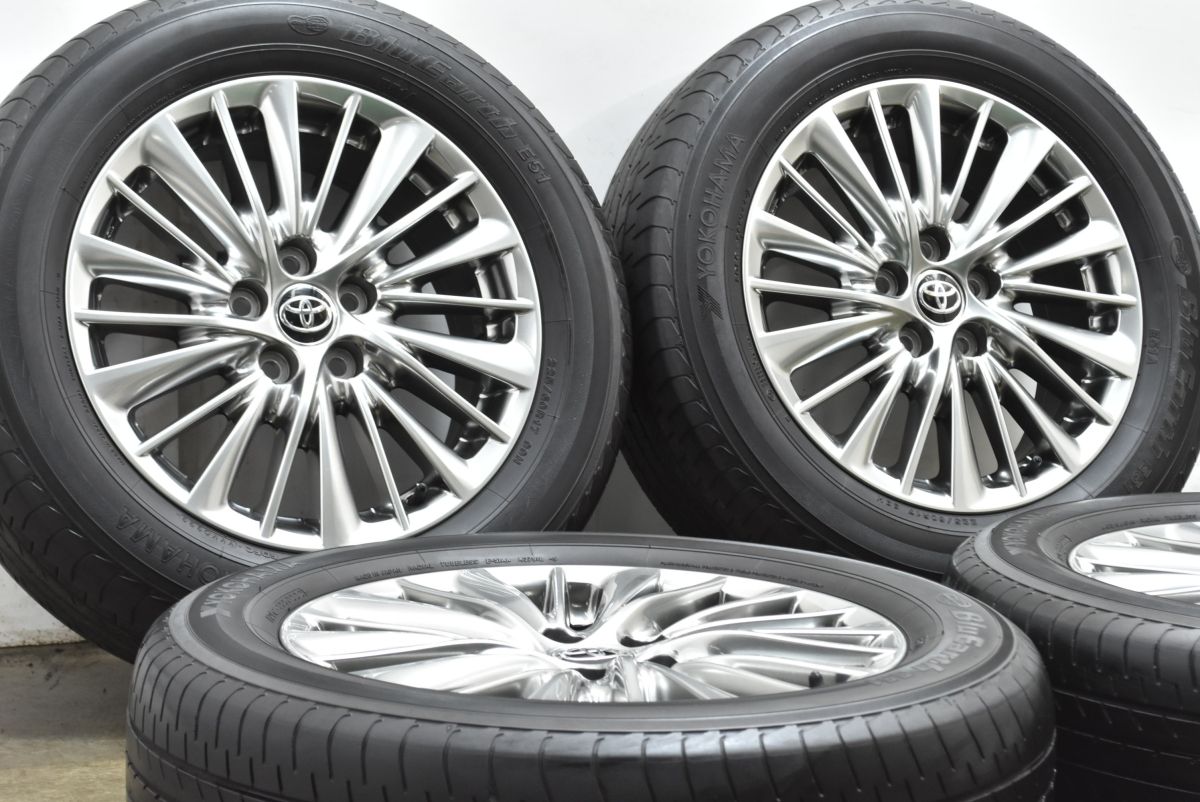 程度良好品 トヨタ 30 アルファード 17 in 6 5 J 33 PCD 114 3 ヨコハマ ブルーアース E 51 A 225 60 R ヴェルファイア 流用
