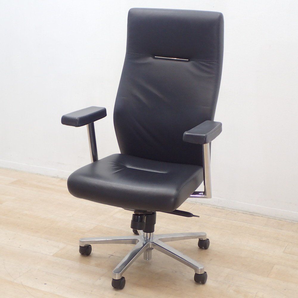 FURSYS 役員チェア ブラック 肘付き ハイバック エグゼクティブ EG 19229