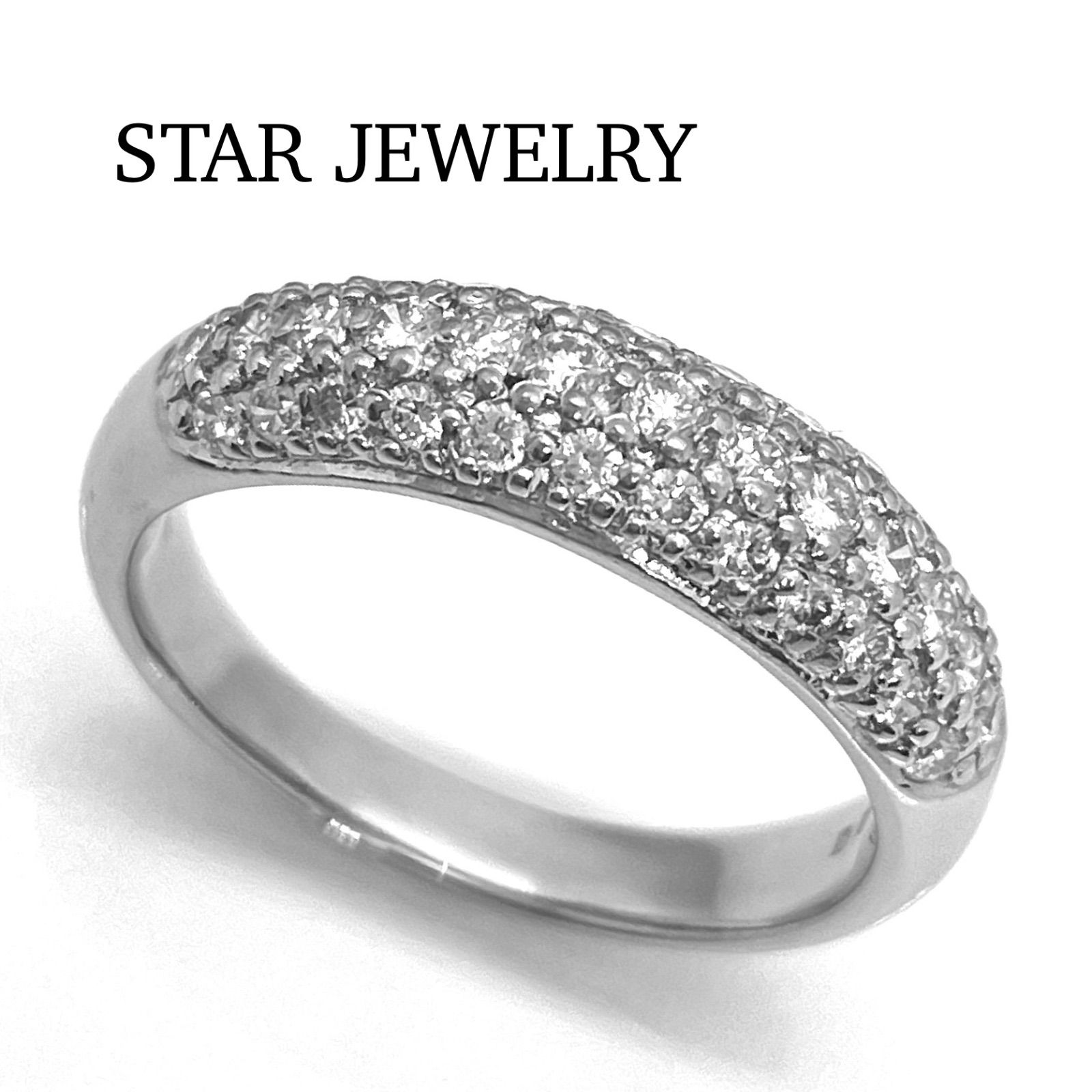 STAR JEWELRY / スタージュエリー パヴェ ダイヤリング Pt900 0.60ct
