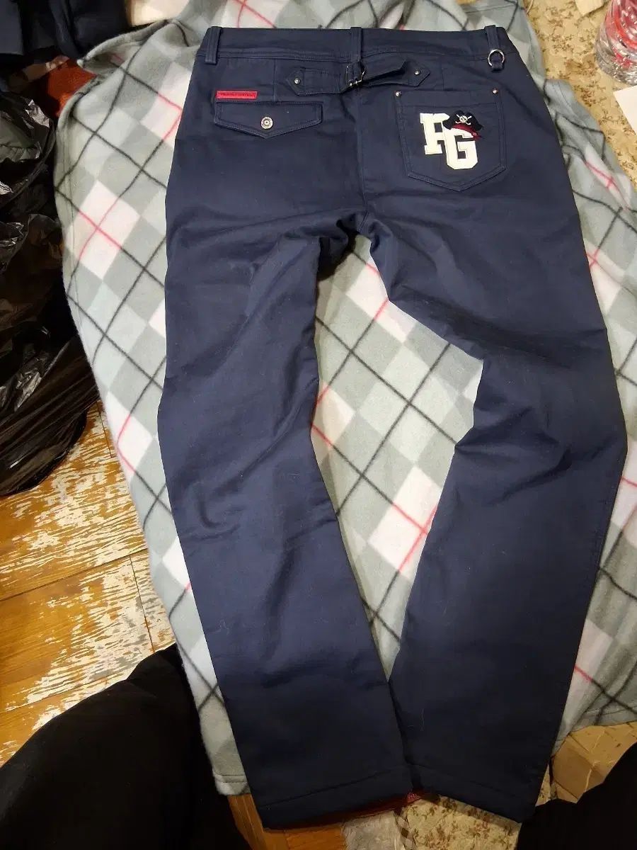 PEARLY GATES ネイビー コットン起毛ズボン