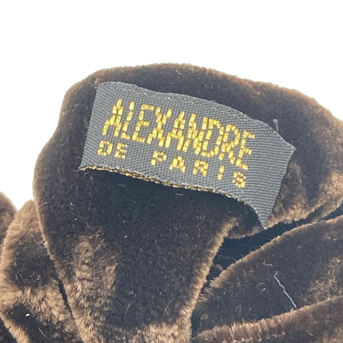  ALEXANDRE de PARIS アレクサンドル ドゥ パリ シュシュ ダークブラウン ヘアゴム シュシュ ヘアアクセサリー
