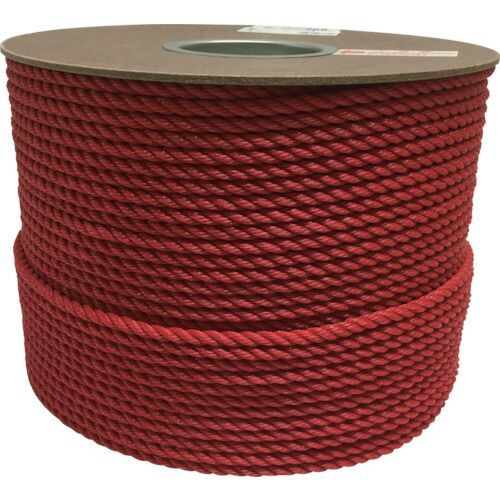 ユタカメイク　ポリエチレンロープドラム巻　６ｍｍ×２００ｍ　レッド 7,566円
