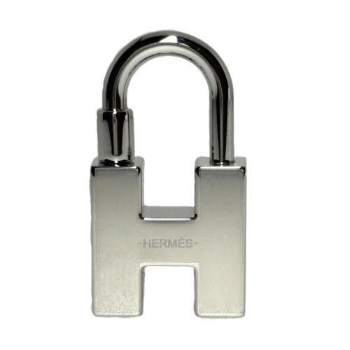 HERMES エルメス クイズ レインボー カデナ キーリング メタル ラッカー シルバー マルチカラー アクセサリー ブランド小物 キーホルダー Hモチーフ チャーム 南京錠 81233