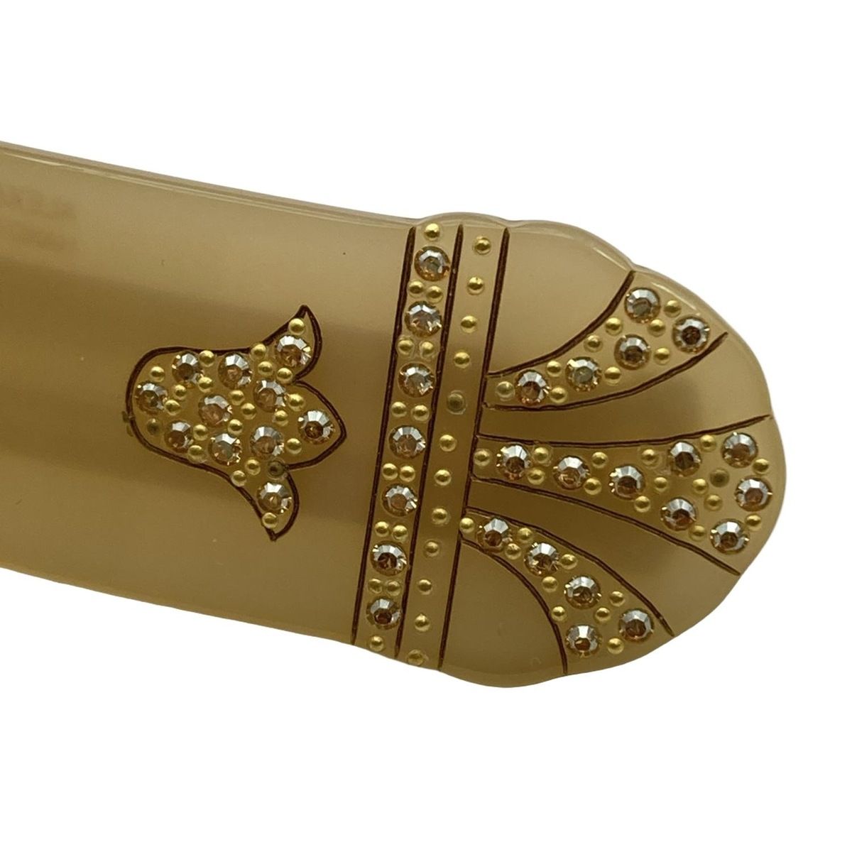  ALEXANDRE de PARIS アレクサンドル ドゥ パリ バレッタ ベージュ ゴールド ラインストーン その他 ヘアアクセサリー