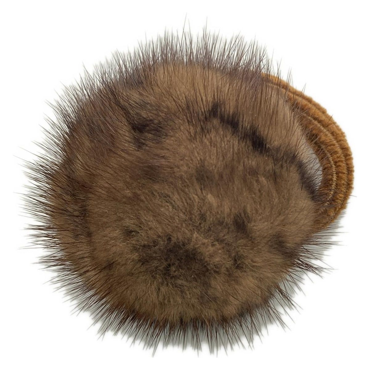 ALEXANDRE de PARIS アレクサンドル ドゥ パリ - ファー ダークブラウン×黒 ヘアゴム