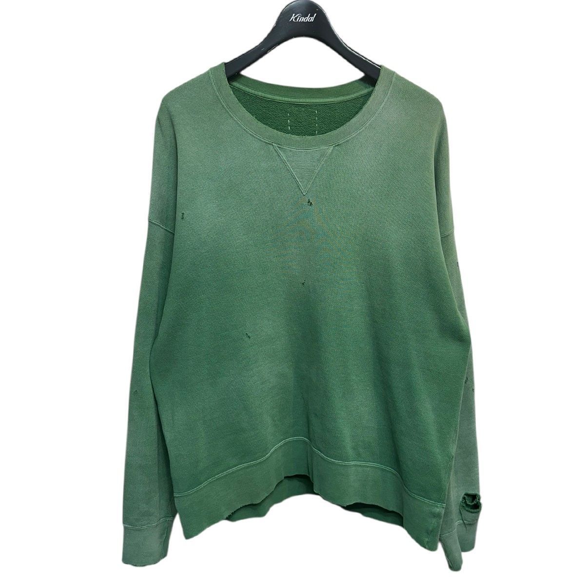 VISVIM JUMBO SB SWEAT L／S CRASH ヴィンテージ加工スウェットシャツ