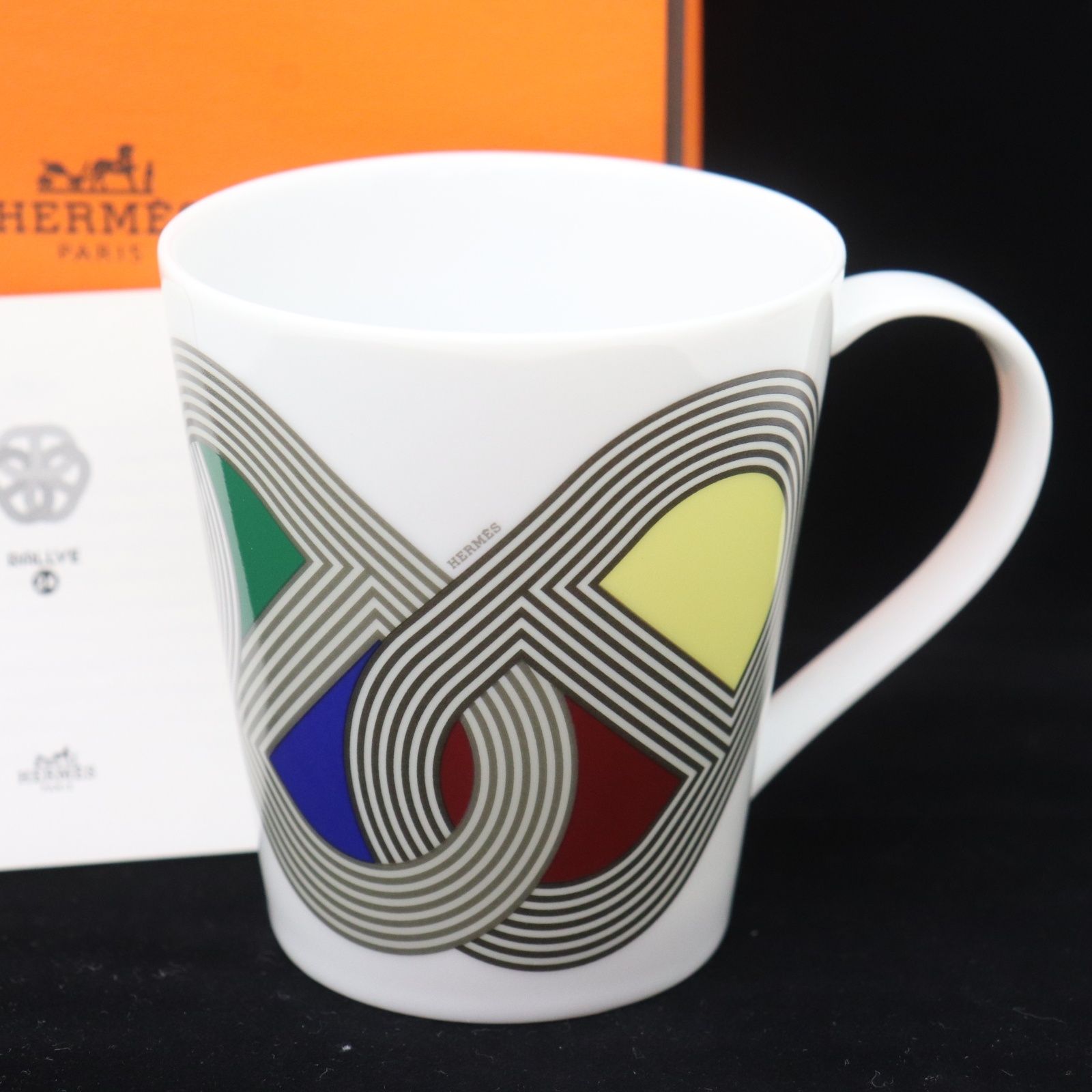 ♥ HERMES エルメス ラリー24 マルチカラー マグカップ カップ コップ 模様 RALLYE 24 箱 食器