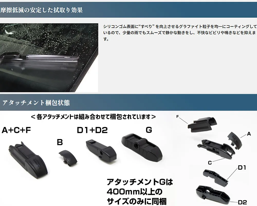 プジョー 308 T9AH01 DW10FC 撥水 ワイパーブレード フロント 左右2本