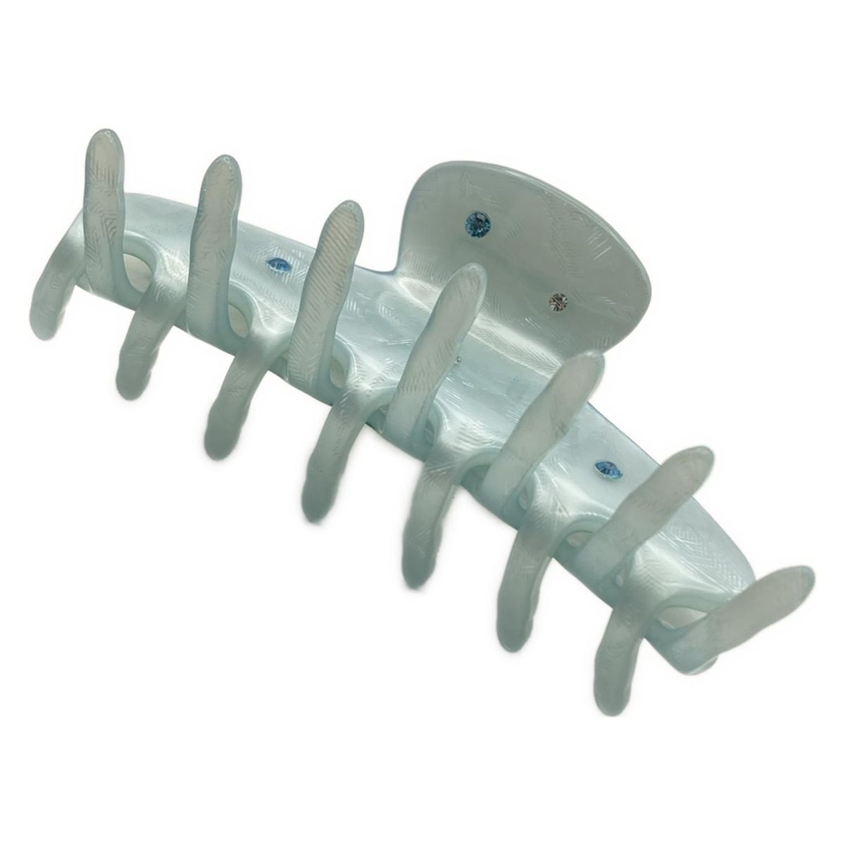 美品　アレクサンドルドゥパリ　ヘアクリップ　ブルー　ラインストーン ALEXANDRE de PARIS(アレクサンドル ドゥ パリ) アクセサリー - ライト