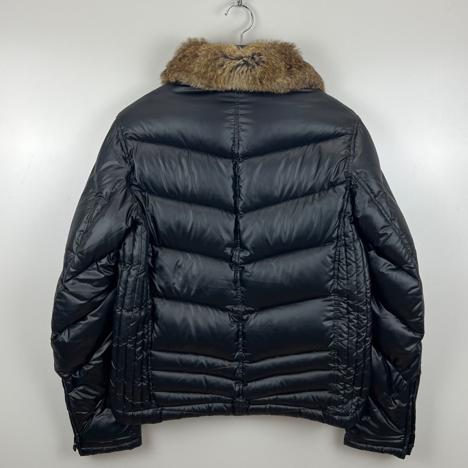 RUSS-K 00s y2k archive real fur riders down jacket M ラスケー 
