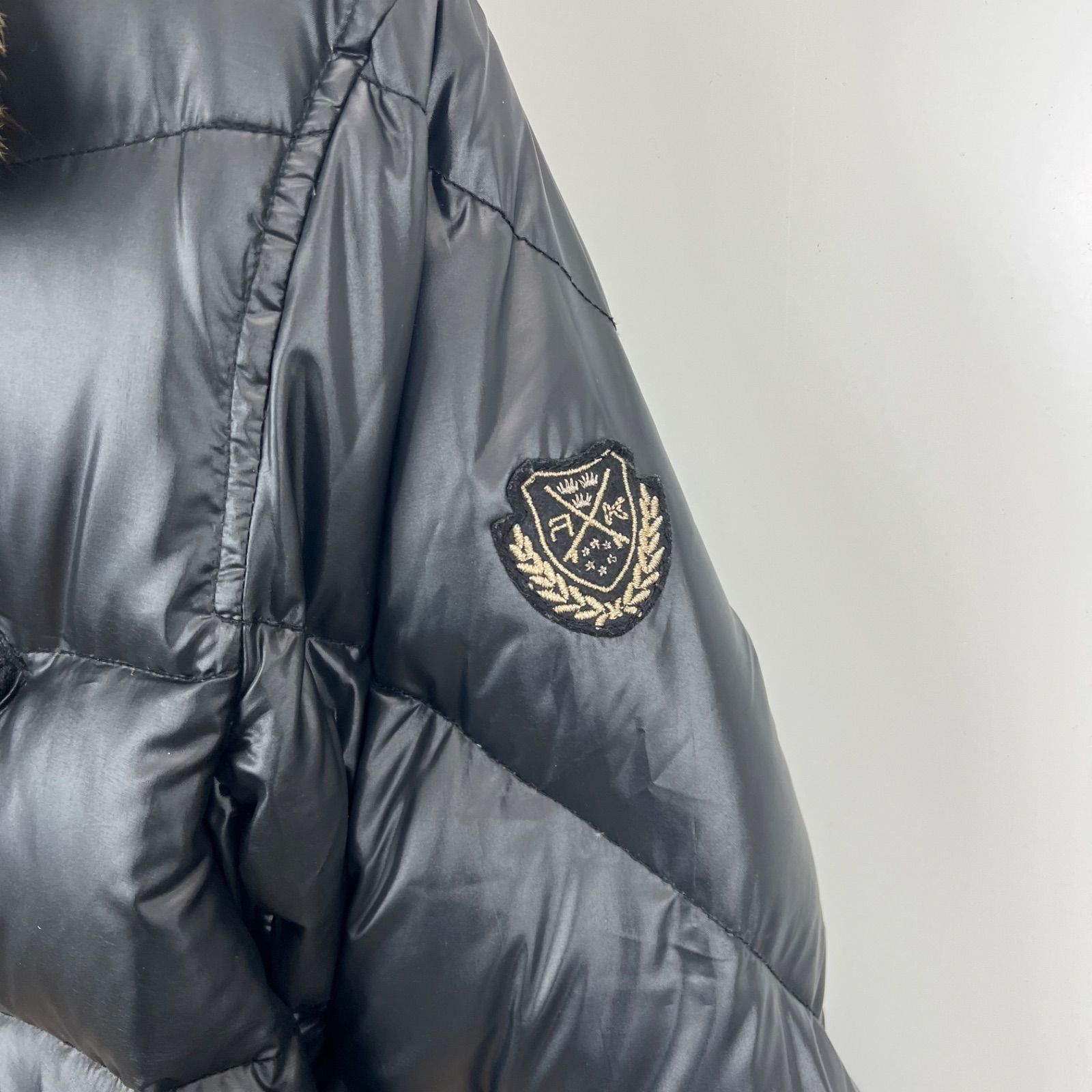 RUSS-K 00s y2k archive real fur riders down jacket M ラスケー 