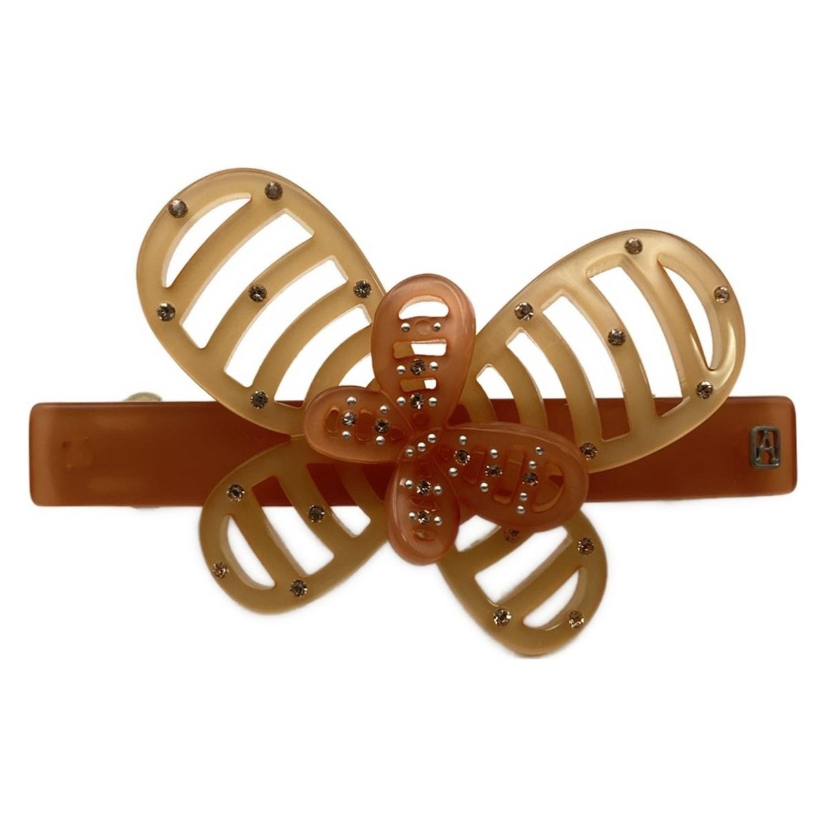 アレクサンドルドゥパリ ボールピン バタフライ 蝶々 ALEXANDRE de PARIS(アレクサンドル ドゥ パリ) バレッタ - ピンク