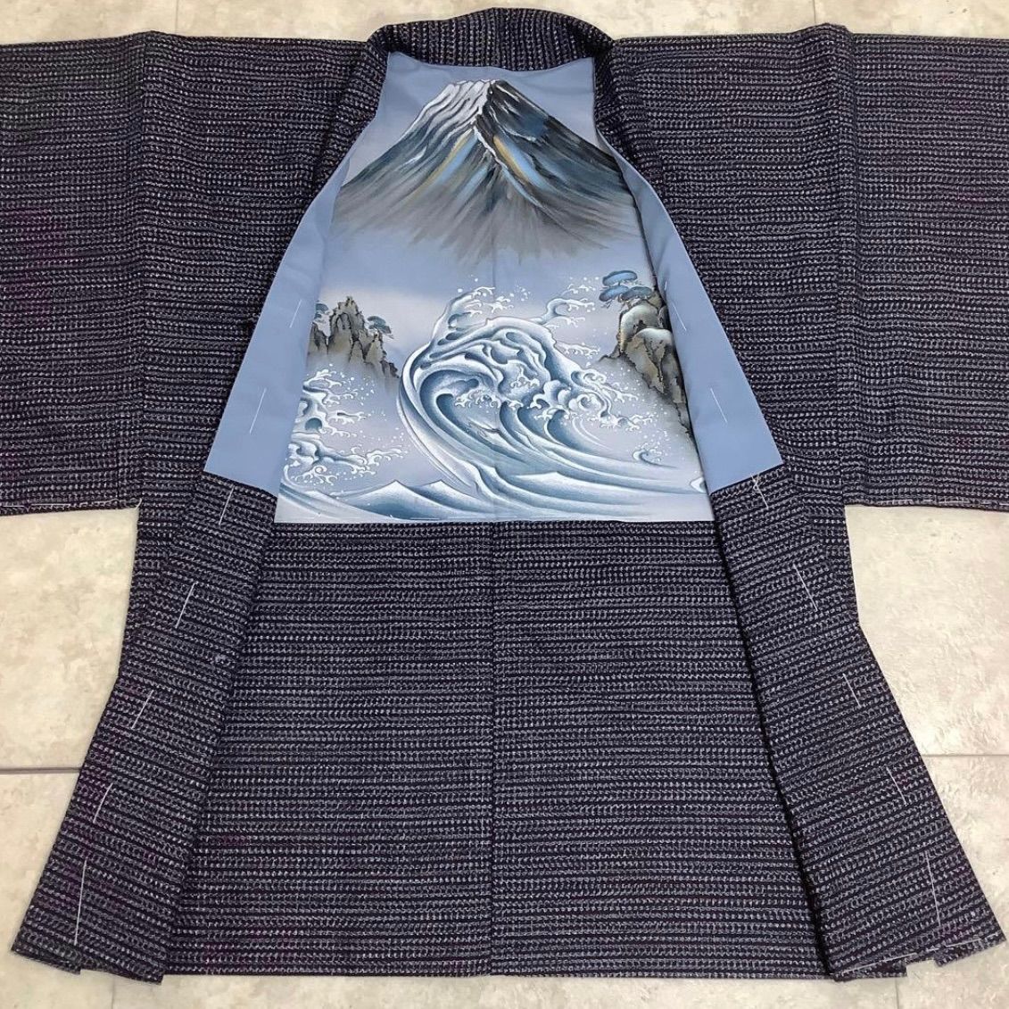 ⬛️ kimono+one⬛️男前屋⬛️未使用同然⬛️本場久留米絣⬛️仕付け