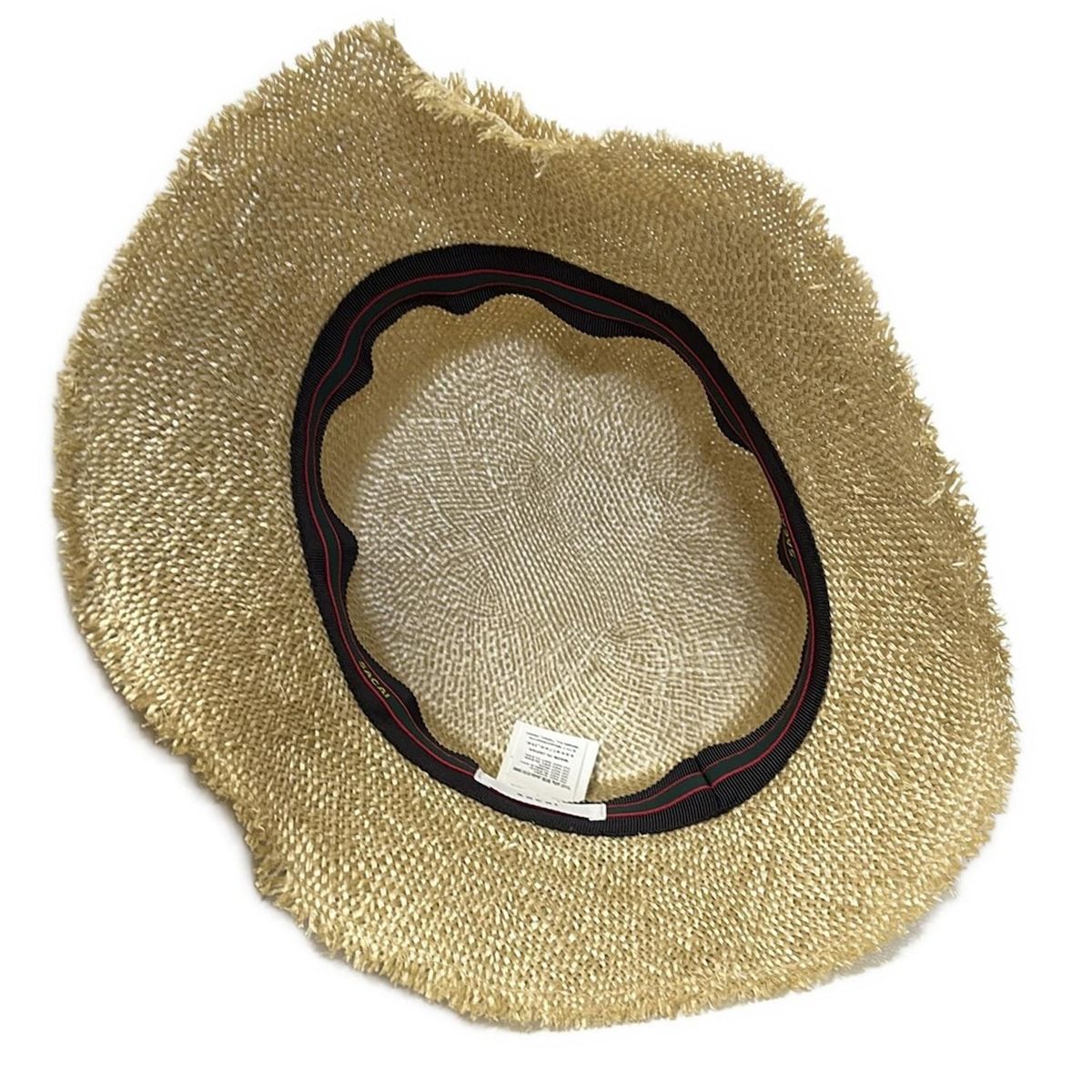 ベージュ ストローハット