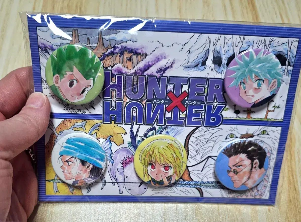 HUNTER×HUNTER キルア クラピカ ゴン ジーン レオリオ 5種 バッジ 新品