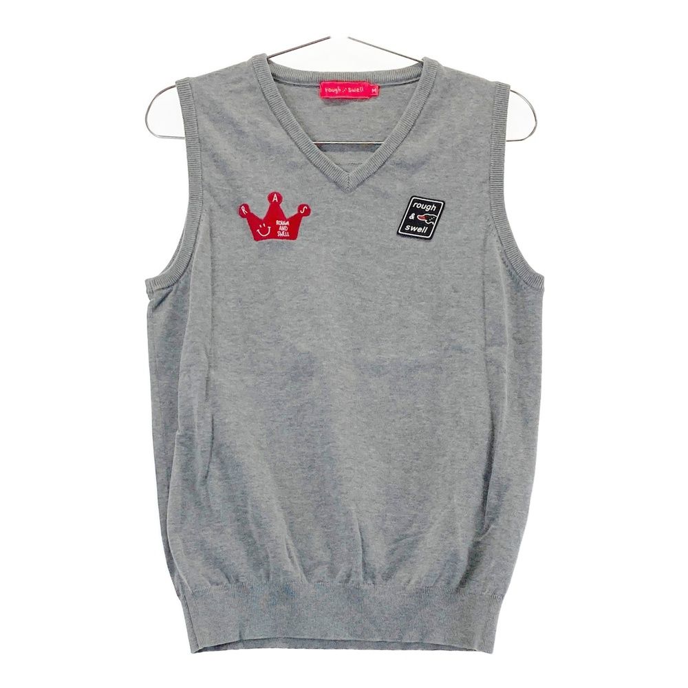サイズ：M ROUGH&SWELL ラフアンドスウェル ニット ベスト グレー系