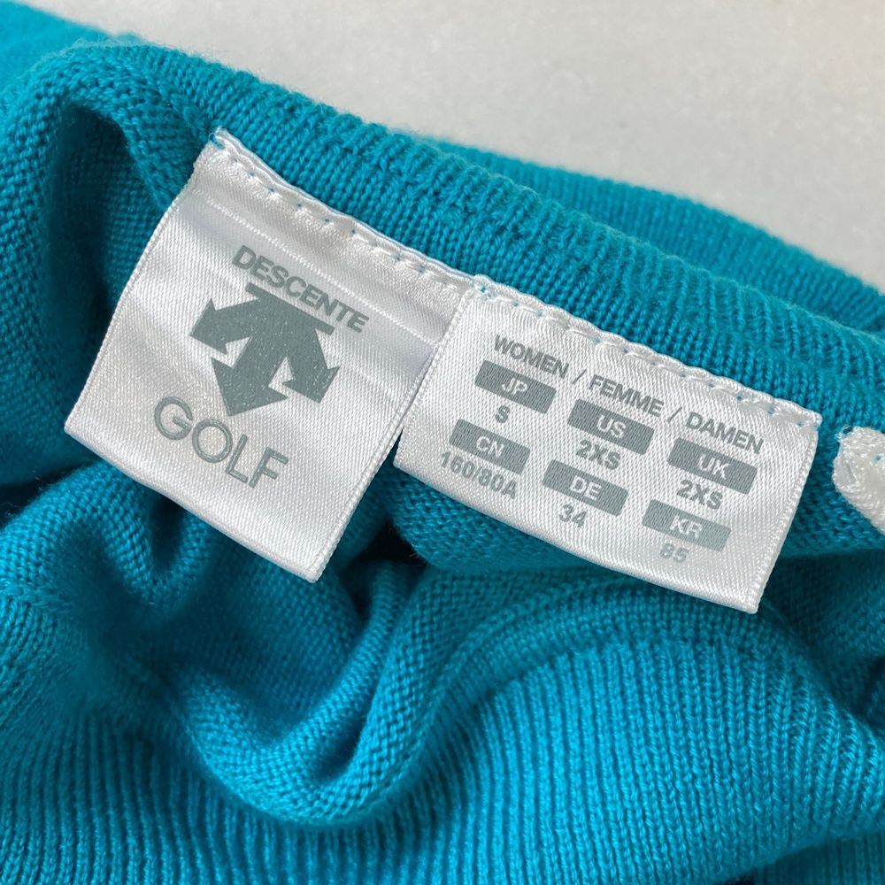 サイズ：S DESCENTE GOLF デサントゴルフ ウール混 タートルネック