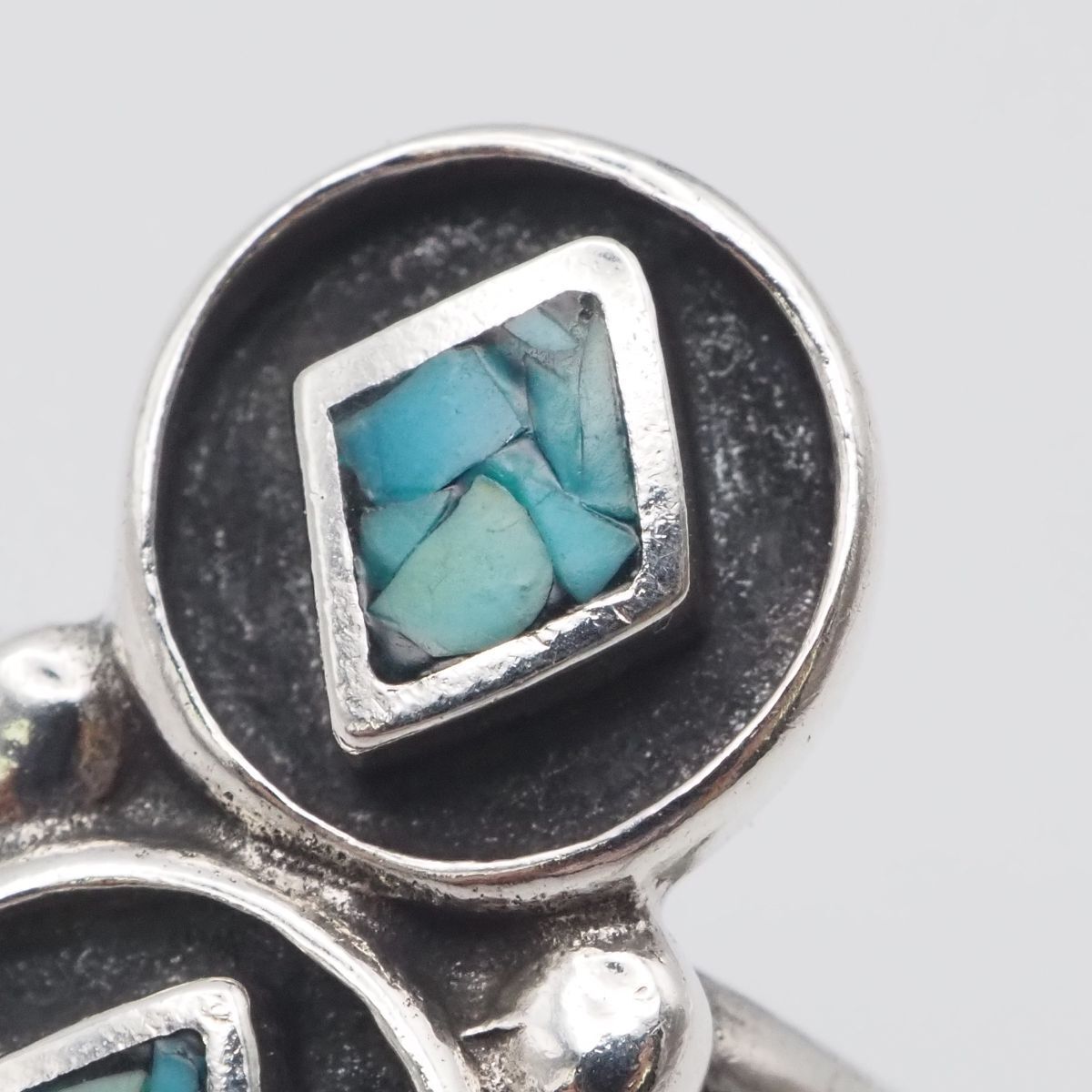 J387 ターコイズ風 リング インレイ デザイン シルバー 指輪