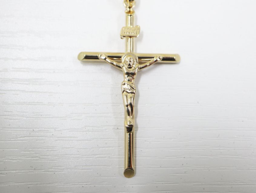 K 18 ペンダント クロス 十字架 キリスト 2 8 g 18金 イエローゴールド 750 YG Ｐトップ ジュエリー