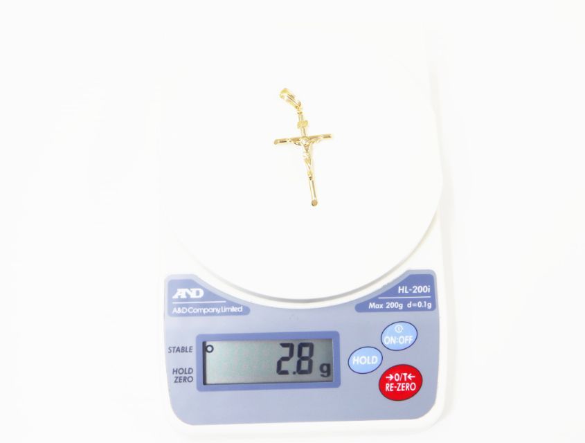  K 18 ペンダント クロス 十字架 キリスト 2 8 g 18金 イエローゴールド 750 YG Ｐトップ ジュエリー ネックレス アクセサリー
