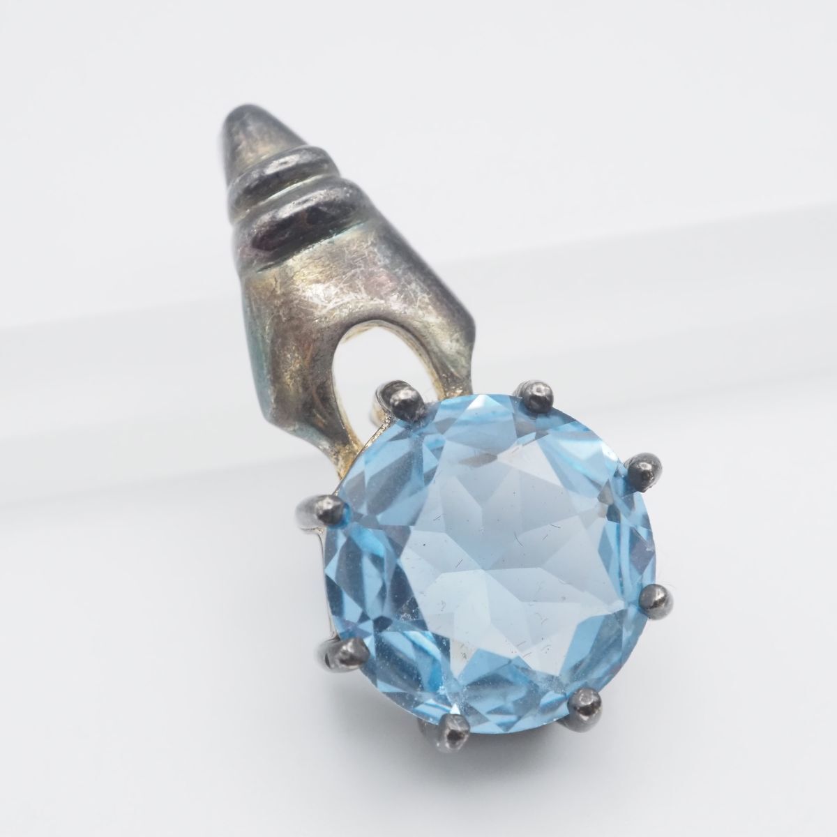 GSTV ブルートパーズ チャーム（SV950/pd刻印あり） GSTV PT950