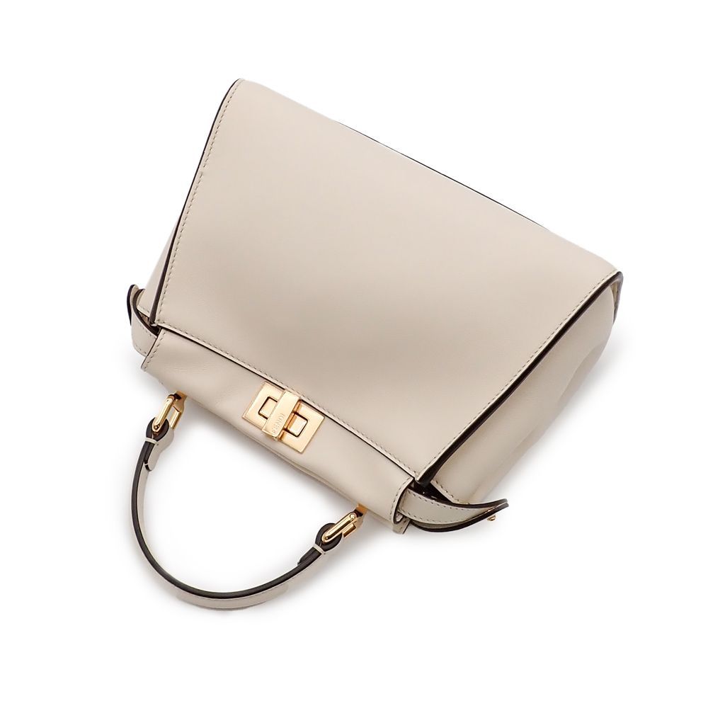 フェンディ ピーカブー 2way ショルダー ハンドバッグ ズッカ ターンロック フェンディ ピーカブー スモール ハンドバッグ ショルダーバッグ 2way