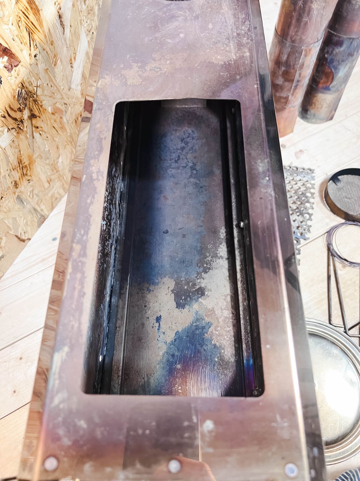 片面ガラス 延長煙突付き