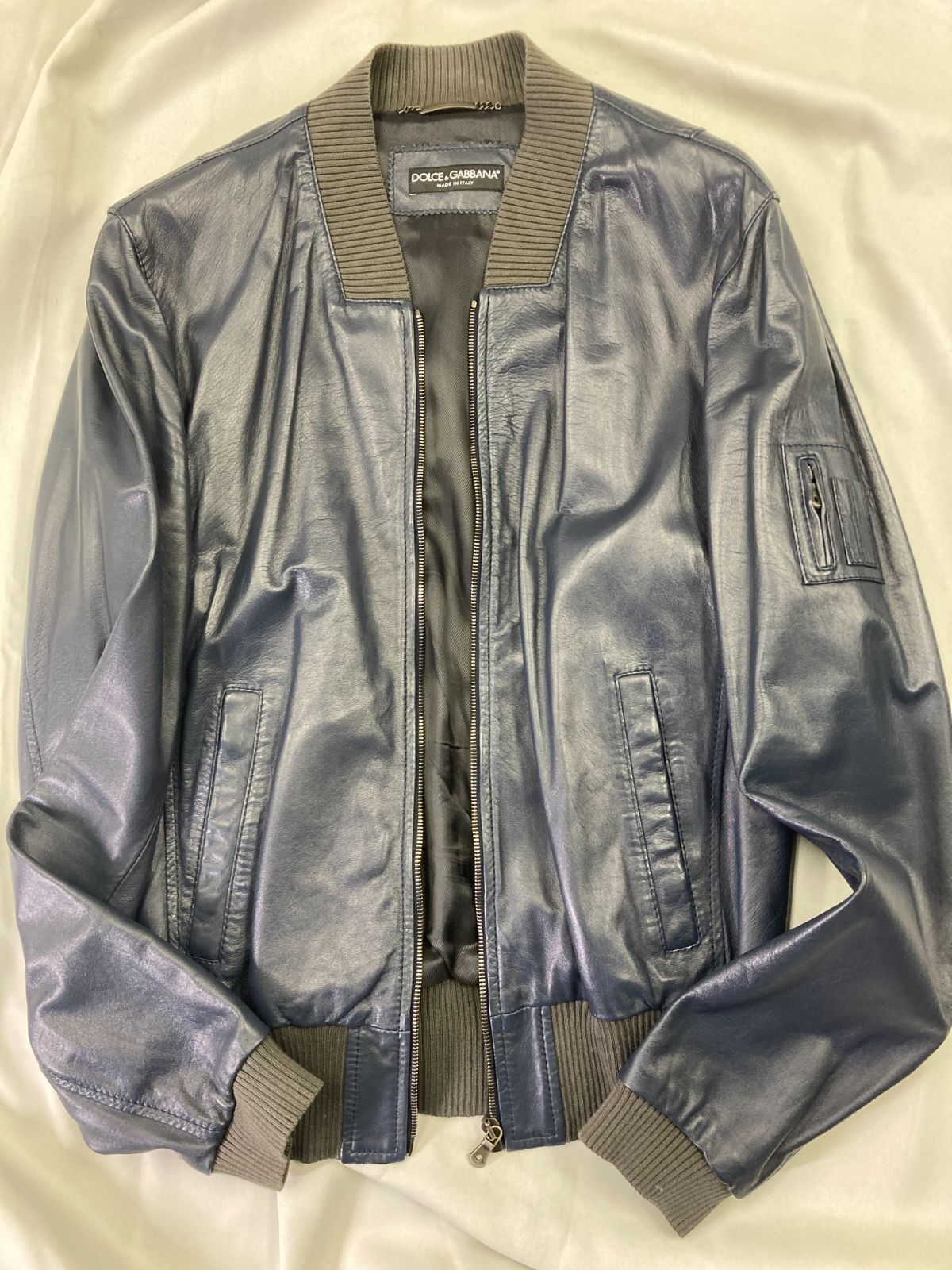 DOLCE&GABBANA/D&G レザージャケット ライダース 羊革 44 ドルチェ