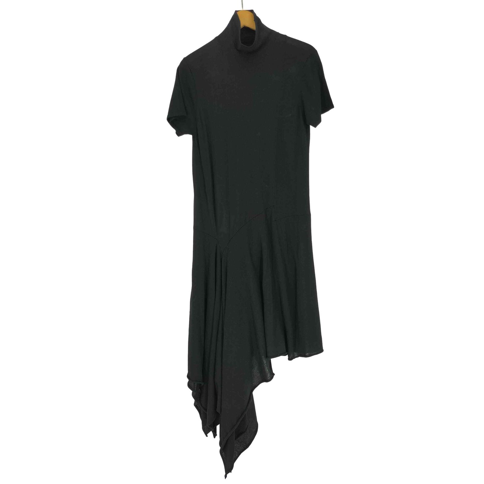 レギュレーションヨウジヤマモト Yohji Yamamoto 23 AW HIGH TWISTED COTTON R-16 G NECK DRESS ハイ ツイスト コットン ハイネック ドレス ワンピース レディース JPN 2