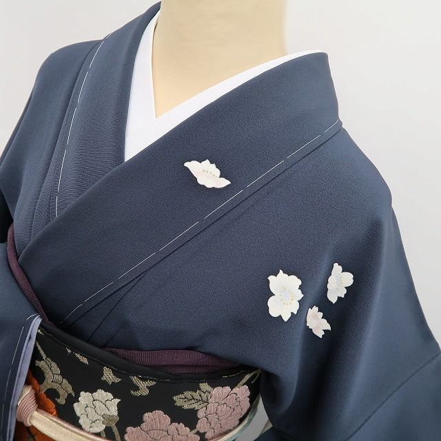 ❁tomihisa❁新品 十日町友禅 阿部佳雪 落款 着物 正絹 仕付け糸付