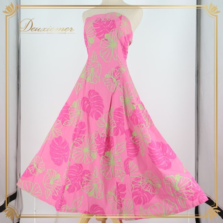 フラダンス 衣装 ワンピース ドレス menehune plantation ピンク系