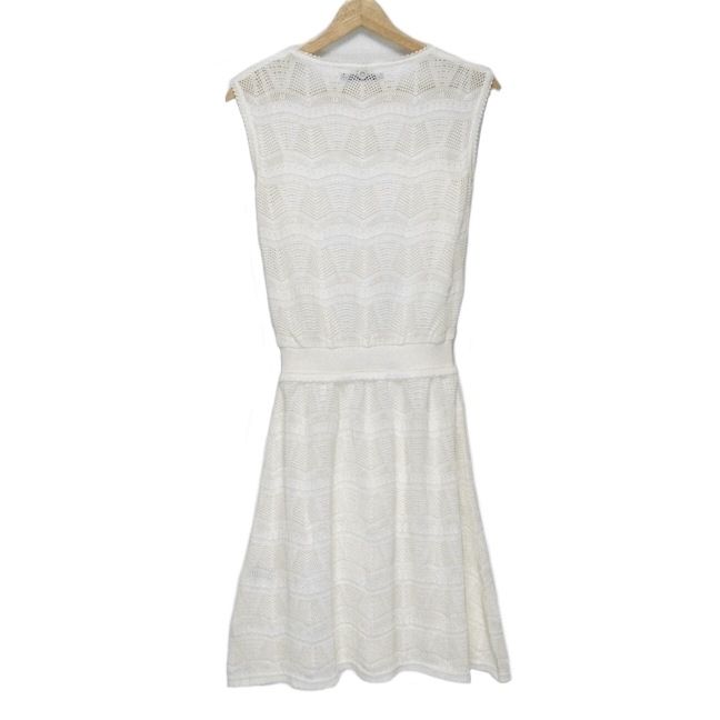Rene(ルネ) ワンピース サイズ34 S レディース美品 - 白 クルーネック