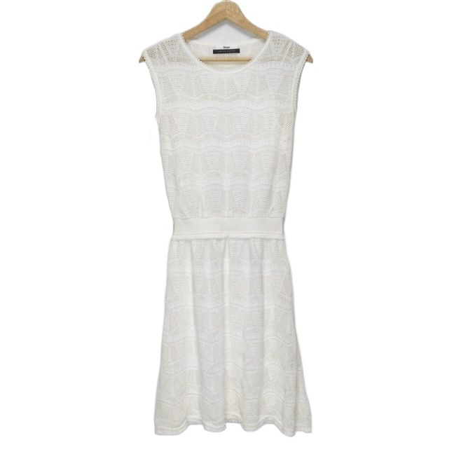 Rene(ルネ) ワンピース サイズ34 S レディース美品 - 白 クルーネック